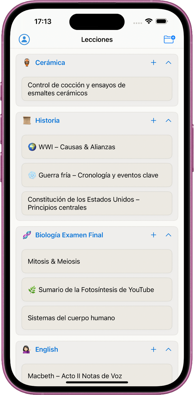Captura de pantalla de la aplicación